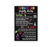 RNUMLIGH Science Rules Posters Classroom Decor Bulletin Board Signs for Teachers Elementary Middle School(Unframed,12x18inch(30x45cm))