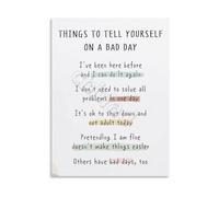 RNUMLIGH Self Care Affirmations Poster Uplifting Wall-Art Canvas Print for Bedroom Decor Encouraging Words for Difficult Days Living Room Home Gift(Unframed,16x24inch(40x60cm))
