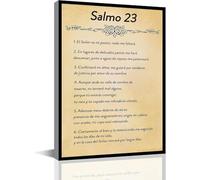 RNUMLIGH Spanish Canvas Print Salmo 23 En Español Psalm Wall-Art Scripture Quote for Home Office Decor(Framed,08X12inch(20X30cm))