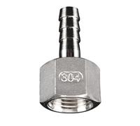 RNUMLIGH Stainless Steel Cast Pipe Fitting, 1pcs Stainless Steel 3/4"" Female Thread Connector, Hose 15mm 20mm 25mm Pipe Fitting Joint (20mm), 0.75 Inch