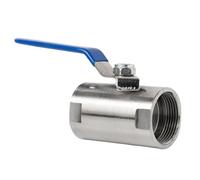 RNUMLIGH stainless steel valve, Wide Type Ball Valve, 1/4”3/8" 3/4" 1" 1-1/4" 1-1/2" 2" Threaded Tap Water Pipe Valve Switch DN8-DN50, Half Steel, 1pcs(2 Inch)