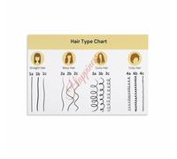 RNUMLIGH Straight Wavy Curly Coily Hair Type Classification Poster | Bridges consultation gap by showing four core families before diving into 1A to 4C subcategories(Framed,12x18inch(30x45cm))
