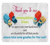 RNUMLIGH Thank My Delivery Driver Aluminum Metal Sign Snack Station for Front Door Mailbox Rustic Decor (8 X 12 in)