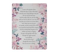 RNUMLIGH Vintage Scripture Metal Tin Sign Floral Garden Theme Wall Decor Rustic Gift for Women Home Bedroom 8 X 12 inch