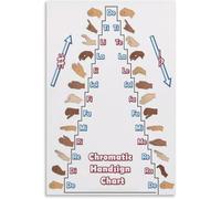 RNUMLIGH Vocal Training Aid Solfege Hand Signs Chart Canvas Poster Wall-Art for Singing Teacher Studio Music Student Practice Room(Framed,08x12inch(20x30cm))