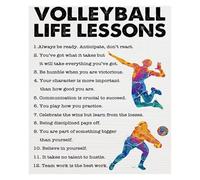 RNUMLIGH Volleyball Player Gift Idea, Inspirational Sports Quote Canvas Art, Wall Decor for Team Members, Coaches, Sports Office & Bedroom(Framed,08x12inch(20x30cm))