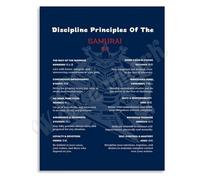 RNUMLIGH Way of the Poster Samurai Code Principles Wall-Art for Discipline and Focus Home Dojo Office Study Room Motivation(Unframed,08x12inch(20x30cm))