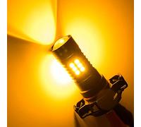 Rnvinry Lot de 2 lampes de brouillard LED pour PSX24W 2504 12276 PG20-7 Blanc 6000 K Ampoules 3030-SMD Projecteur Voiture Style (Jaune)