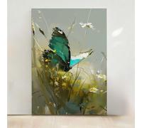 RNXAOPEN Diamond Painting Fleur Diamond Painting Adulte Papillon 5D DIY Canevas Kit Complet Adulte, Diamant Strass Point de Croix Cristal Art pour Décoration Murale Maison 50x65 cm PjY9648 Y-G