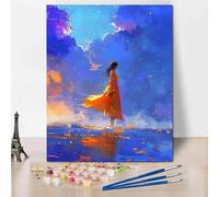 RNXAOPEN Kit Peinture par NuméRo pour Adulte Enfant, Peinture Loisir Creatif Enfant Idéal Comme Cadeau Anniversaire, Noël ou Décoration Intérieure, Abstract Woman 30x40cm 2837-Y