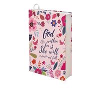 Rnyleeg Couverture de livre de la Bible « God is Within Her She Will Not Fall », couvertures de livres pour manuels scolaires, couvertures extensibles pour livres à couverture rigide, idéales pour les