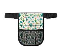 Rnyleeg Sac banane pour infirmière, sac banane pour le travail avec plusieurs comparaisons et support de ruban pour stéthoscopes, ciseaux à bandage et autres fournitures médicales, Cactus vert., One