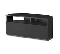 RO&CO Sonorous TRD100 BLK | Meuble TV d’Angle Noir 100 cm | Meuble Télévision d’Angle pour Salon Moderne | Porte Rabattable Noire avec Rangement Caché | Supporte Jusqu’à 40 kg.