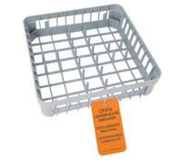 RO Linea Blanc Panier lave-vaisselle 20 pivots 400 x 400 x 110 mm polypropylène industriel empilable perforé séchage compatible avec Sammic Silanos Jemi Infrico San Marino Hosteleria Universal