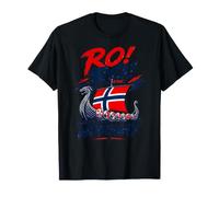 Ro Ro Norvège Funny Viking Longship Norse Warrior Nordic T-Shirt