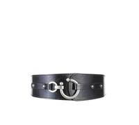Ro Rox Ceinture d'haltères circulaire - Ceinture gothique large en cuir PU