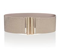 Ro Rox Ceinture Large Élastique Femme Taille Haute Style Rétro Vintage - Ceinture Stretch pour Robes, Années 61, Or et or, S