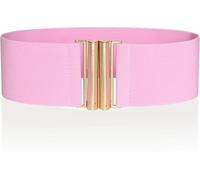 Ro Rox Ceinture Large Élastique Femme Taille Haute Style Rétro Vintage - Ceinture Stretch pour Robes, Années 55, Rose pâle et or, S