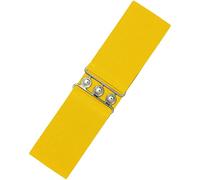 Ro Rox Ceinture Large Élastique Femme Taille Haute Style Rétro Vintage - Ceinture Stretch pour Robes, Années 50 - Boucle Argent ou Or - Taille 36-56 (Jaune, Medium)