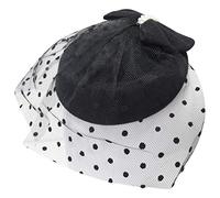 Ro Rox Chapeau Classique de Grâce de Perles Filet Vintage Rétro 1950's pour Femme, Taille Unique, Noir