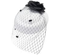 Ro Rox Chapeau de Classique Vintage 1950's Fascinator Ruby Rose pour Femme, Taille Unique, Noir et Blanc