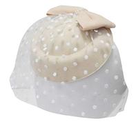 Ro Rox Chapeau Grace de Perles Filet Vintage Retro 1940 1950 Fascinator Party Mariage - Beige