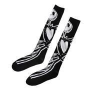 Ro Rox Chaussettes gothiques squelette crâne chauve-souris Voodoo unisexe, Noir & Blanc, Taille Unique