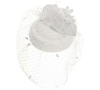 Ro Rox Fascinateur Femme Mariage Courses Coiffe Fleur Voile Clip Élégant, Blanc, Taille Unique