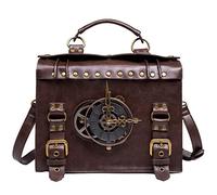 Ro Rox Lavinia Steampunk Cartable Sac Horloge Gears Pendentifs Faux Cuir