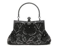 Ro Rox Marie 1920 Flapper Gatsby Peaky Blinders Soirée de Fête Sac à Main - Noire