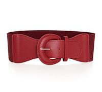 Ro Rox Raya Ceinture d'infirmière élastique Stretch large 50's Retro Vintage Waist Cincher, Bordeaux