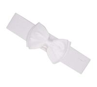 Ro Rox Vera Ceinture Large Élastique Années 1950 Vintage Retro Pin-Up Noeud Papillon Satin (Blanc, M)