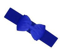Ro Rox Vera Ceinture Large Élastique Années 1950 Vintage Retro Pin-Up Noeud Papillon Satin (Bleu, L)