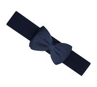 Ro Rox Vera Ceinture Large Élastique Années 1950 Vintage Retro Pin-Up Noeud Papillon Satin (Marin, L)