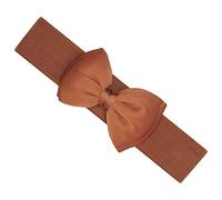 Ro Rox Vera Ceinture Large Élastique Années 1950 Vintage Retro Pin-Up Noeud Papillon Satin (Marron, M)