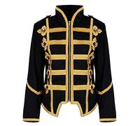 Ro Rox Veste Femme Militaire Emo Punk Batteur - Noir et Or (FR 40)