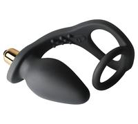 RO-ZEN - double cockring et plug anal vibrant - silicone