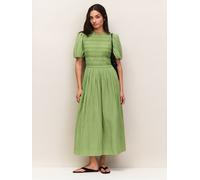 Ro & Zo Ro & Zo Green Cotton Shirred Bodice Dress Green EU 40 (UK 12)