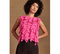Ro & Zo Ro & Zo Pink Frill Front Top