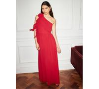 Ro & Zo Ro & Zo Red Isla Corsage One Shoulder Dress Red EU 36 (UK 8)