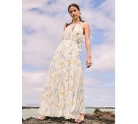 Ro & Zo Robe longue Ro & Zo Allegra plissée à fleurs aquarelle Jaune EU 42 (UK 14)