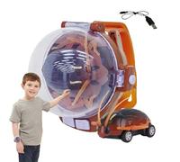 Roach Racer Portable RC Bande réglable de 9,25 pouces, design à pattes multiples, marron, animal électrique à réponse sensible | Faveur de fête intérieure et extérieure