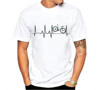 Road Bike Cycling EKG Cyclist Heart Beat Heartbeat Art Design T-Shirt The Brands Bicycle Print Tee Shirt Top