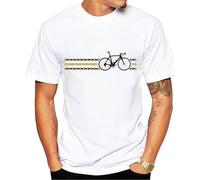 Road Bike Cycling EKG Cyclist Heart Beat Heartbeat Art Design T-Shirt The Brands Bicycle Print Tee Shirt Top