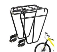 Road Bike Rack - Steel 30x14x30cm Adjustable 3.3-4.2cm | Front Bicycle Basket Carrier 25kg Load Bearing | Cycling Luggage Support for Camping Backpacking Fitness Commuting Outdoor Use
