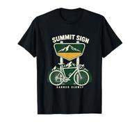 Road Cycling Summit Sign Earned Slowly Climb Humour T-Shirt