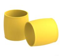 Road For Bike Guidon Ring End Rings Silicone Bar Retainers with Quick Install Grip Fixers, Elastic Guidon Finishers for 25mm to 32mm For Bars (Jaune)