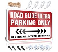 Road Glide Ultra Parking Only Décoration murale décorative pour adolescent | Décoration murale mignonne pour terrasse et salon (20 x 30 cm)