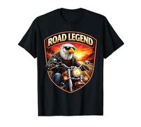 Road Legend Classic Moto American Patriotic Eagle Biker T-Shirt