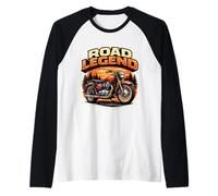 Road Legend Classic Moto Rider Biker Lover Manche Raglan